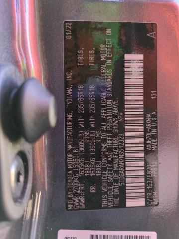 2022 TOYOTA HIGHLANDER - 5TDGARAH7NS512329