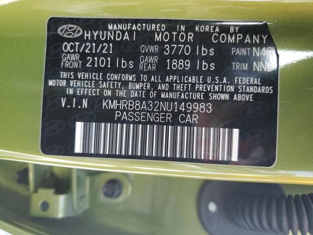 2022 HYUNDAI VENUE SE - KMHRB8A32NU149983