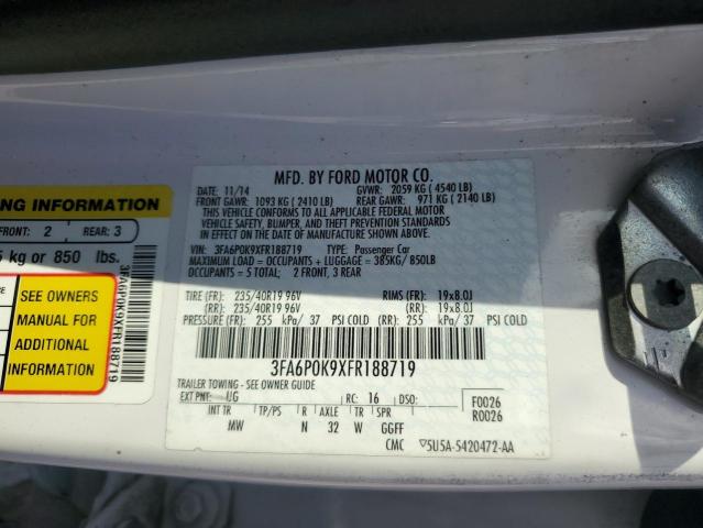 2015 FORD FUSION TIT - 3FA6P0K9XFR188719