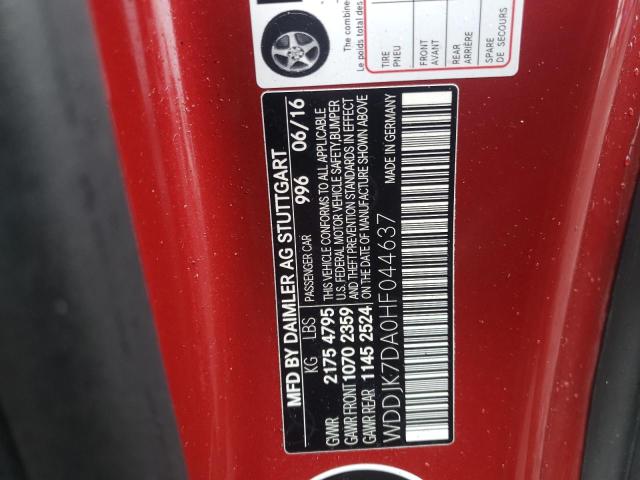 2017 MERCEDES-BENZ SL 550 - WDDJK7DA0HF044637