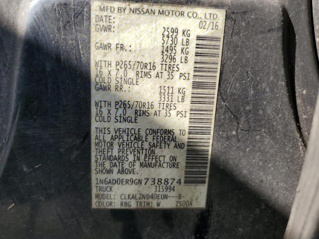 2016 NISSAN FRONTIER S - 1N6AD0ER9GN738874