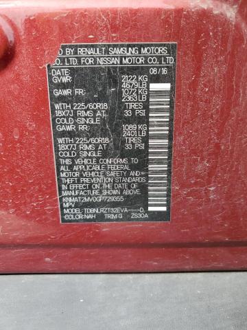 2016 NISSAN ROGUE S KNMAT2MV0GP729355