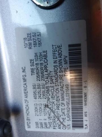 2018 HONDA CR-V TOURI - 5J6RW2H90JL031649