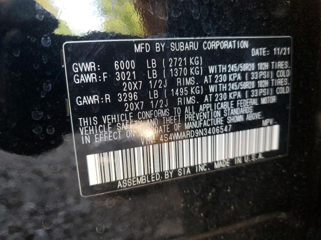 2022 SUBARU ASCENT TOU 4S4WMARD9N3406547