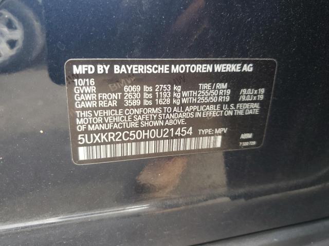 2017 BMW X5 SDRIVE3 - 5UXKR2C50H0U21454