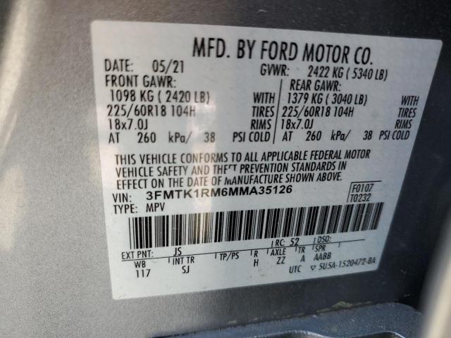 2021 FORD MUSTANG MA 3FMTK1RM6MMA35126