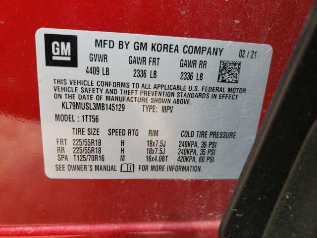 2021 CHEVROLET TRAILBLAZE - KL79MUSL3MB145129