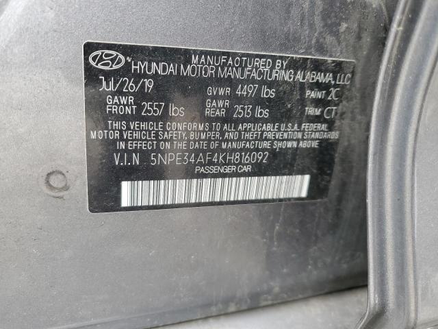 2019 HYUNDAI SONATA LIM - 5NPE34AF4KH816092