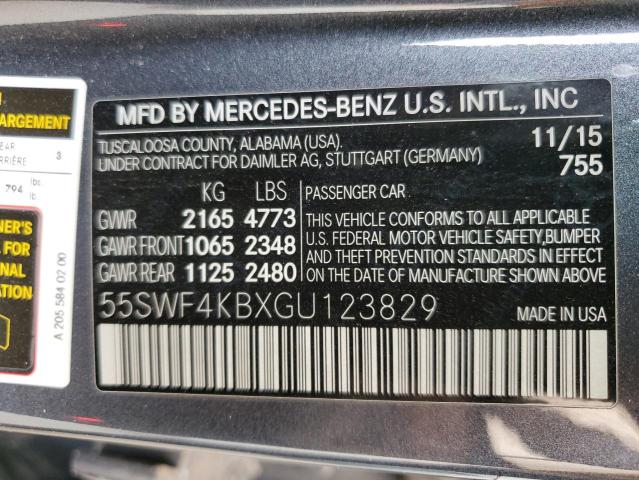 2016 MERCEDES-BENZ C 300 4MAT 55SWF4KBXGU123829