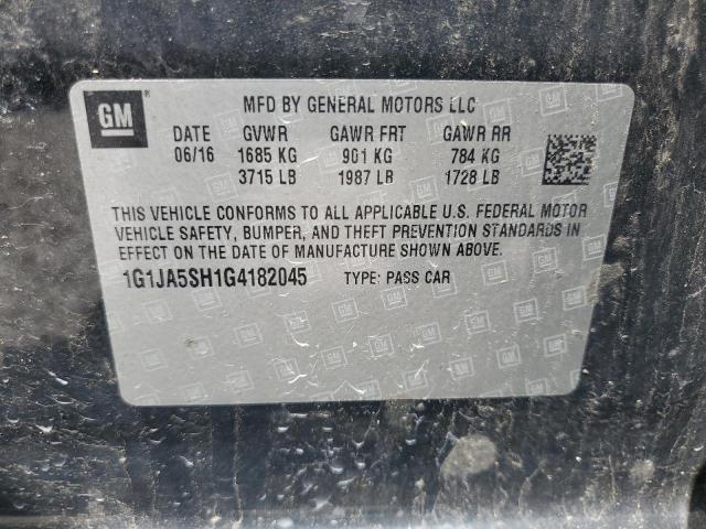2016 CHEVROLET SONIC LS - 1G1JA5SH1G4182045