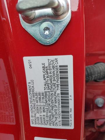 2021 HONDA ACCORD SPO - 1HGCV1F31MA061378