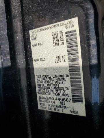 2016 NISSAN MAXIMA 1N4AA6AP9GC440667