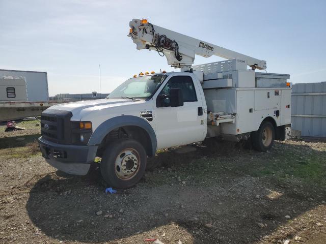 FORD F450 SUPER 2008 white  gas 1FD4F46Y48EE00061 photo #1