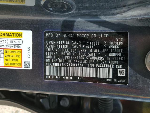 2022 HONDA CIVIC EX - JHMFE1F72NX004828