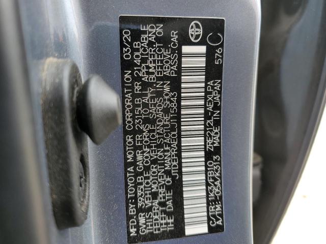2020 TOYOTA COROLLA LE - JTDEPRAE0LJ115843