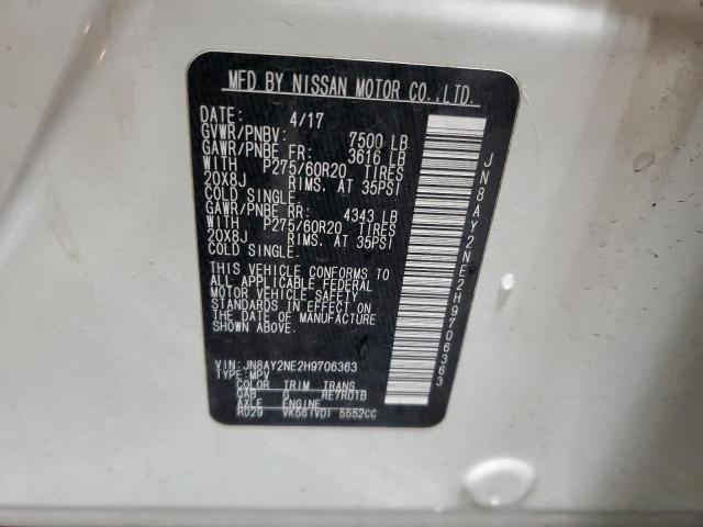 2017 NISSAN ARMADA PLA - JN8AY2NE2H9706363