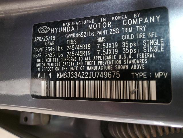 2018 HYUNDAI TUCSON VAL KM8J33A22JU749675