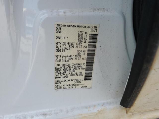2022 NISSAN FRONTIER S 1N6ED1EK1NN619062