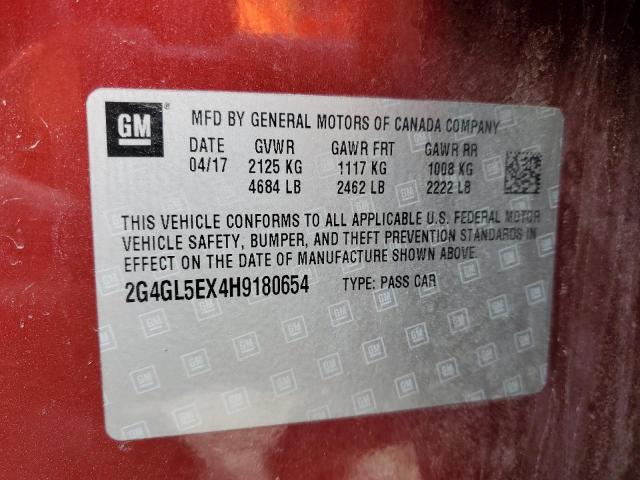 2017 BUICK REGAL SPOR 2G4GL5EX4H9180654