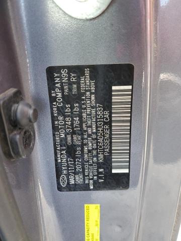 2017 HYUNDAI VELOSTER - KMHTC6AD5HU315837