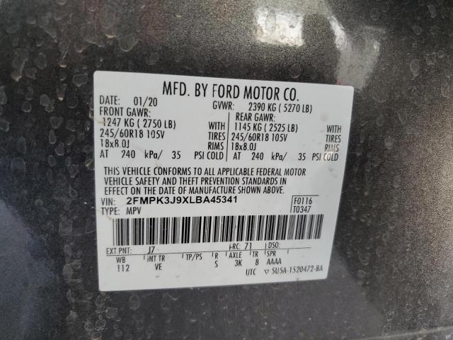 2020 FORD EDGE SEL - 2FMPK3J9XLBA45341