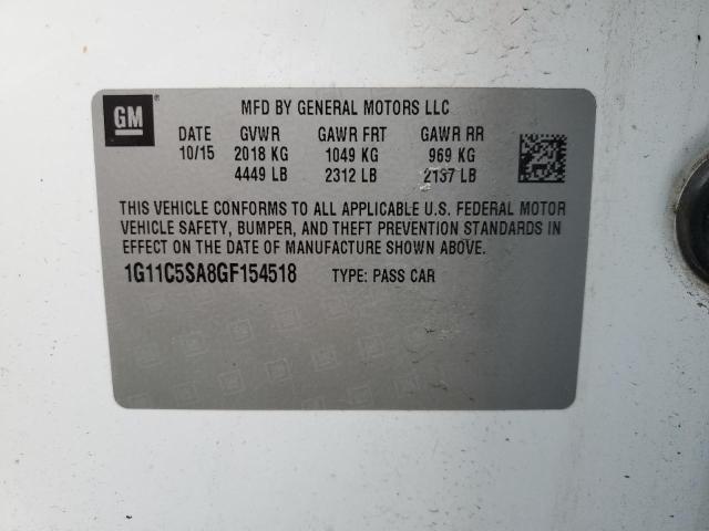 2016 CHEVROLET MALIBU LIM - 1G11C5SA8GF154518