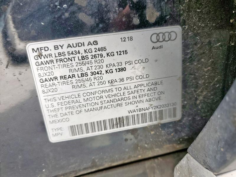 2019 AUDI Q5 PREMIUM - WA1BNAFY2K2033130