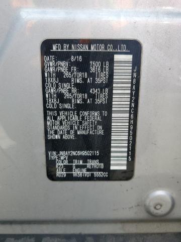 2017 NISSAN ARMADA SV JN8AY2NC6H9502115