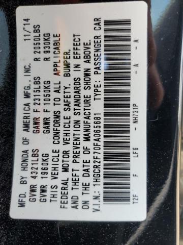 2015 HONDA ACCORD EX - 1HGCR2F70FA065681