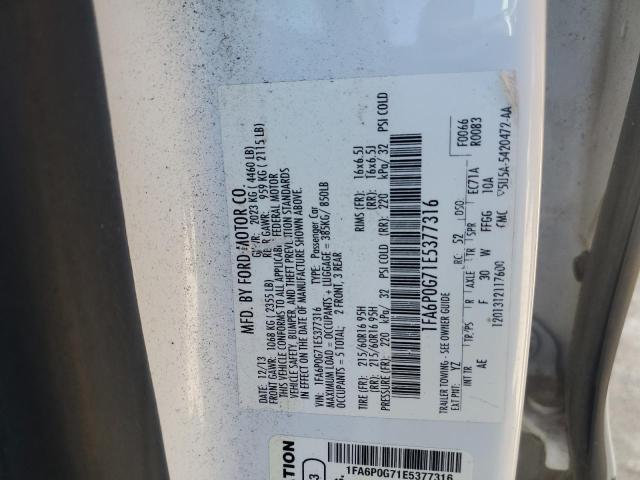 2014 FORD FUSION S - 1FA6P0G71E5377316