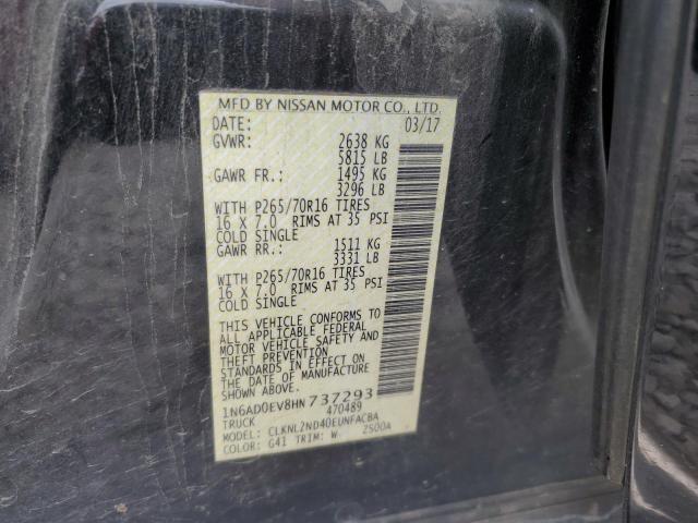 2017 NISSAN FRONTIER S - 1N6AD0EV8HN737293