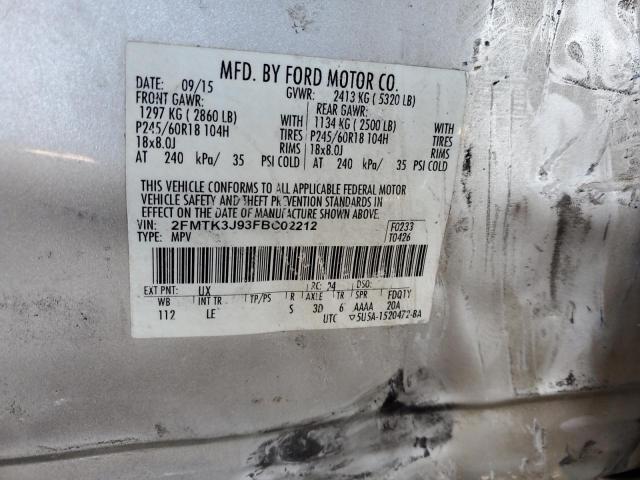 2015 FORD EDGE SEL - 2FMTK3J93FBC02212