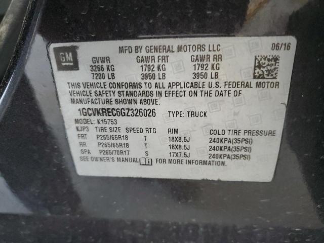 2016 CHEVROLET SILVERADO - 1GCVKREC6GZ326026