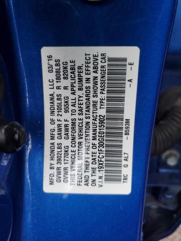 2016 HONDA CIVIC EX - 19XFC1F30GE015902