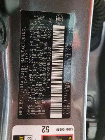 2021 TOYOTA CAMRY SE - 4T1G11AK9MU545352