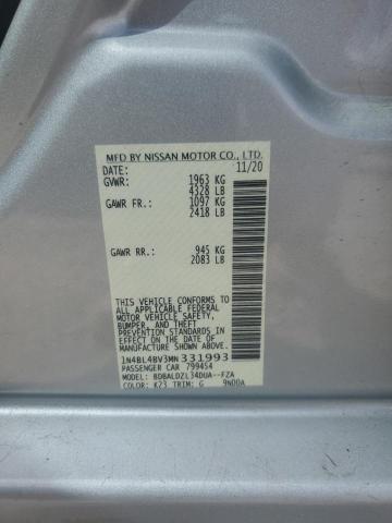 2021 NISSAN ALTIMA S 1N4BL4BV3MN331993