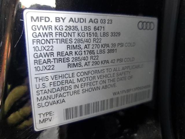 2023 AUDI Q8 PRESTIG WA1FVBF13PD024555