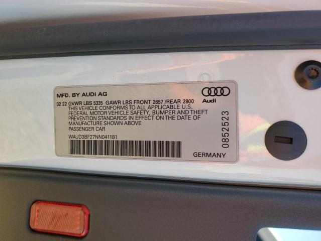 2022 AUDI A6 PREMIUM - WAUD3BF27NN041181