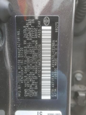 2020 TOYOTA CAMRY LE 4T1C11AK2LU922536