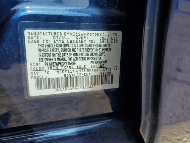 2016 NISSAN SENTRA S - 3N1AB7AP6GY315889