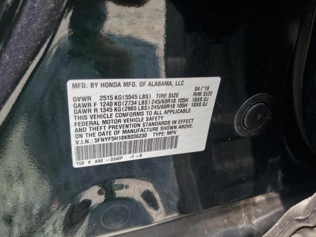 2019 HONDA PILOT LX - 5FNYF5H18KB036230