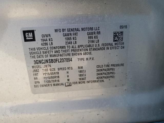 2015 CHEVROLET TRAX LTZ #3308778050