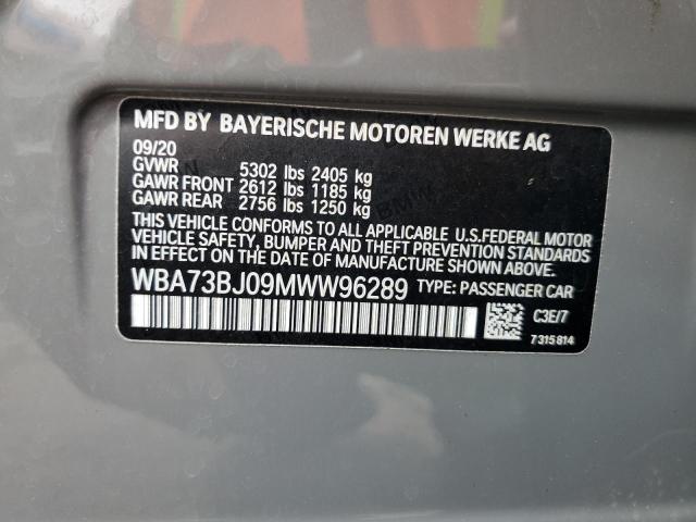 2021 BMW 540 XI WBA73BJ09MWW96289