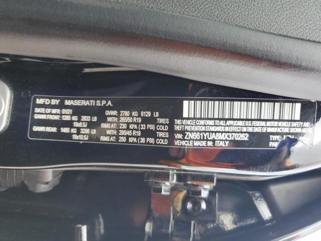 2021 MASERATI LEVANTE S ZN661YUA8MX370262
