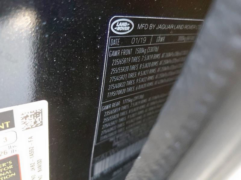2019 LAND ROVER RANGE ROVE - SALWV2SV9KA849033