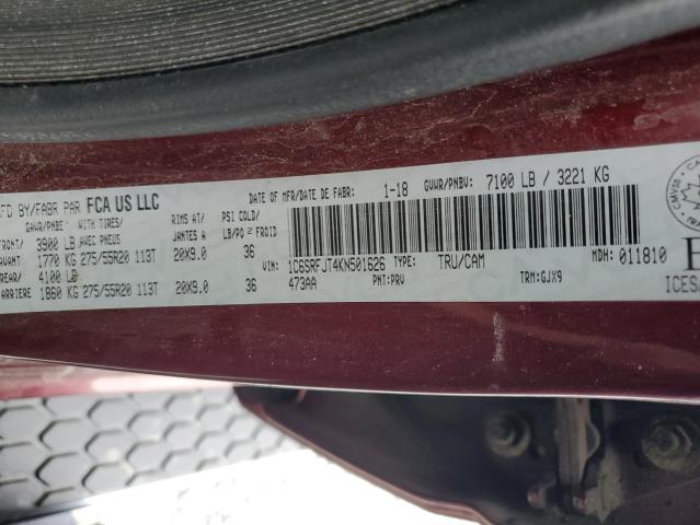 2019 RAM 1500 LARAM 1C6SRFJT4KN501626