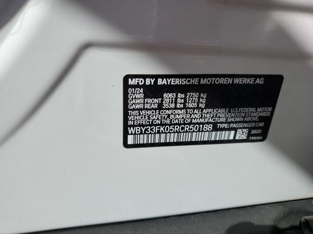 2024 BMW I5 EDRIVE WBY33FK05RCR50188