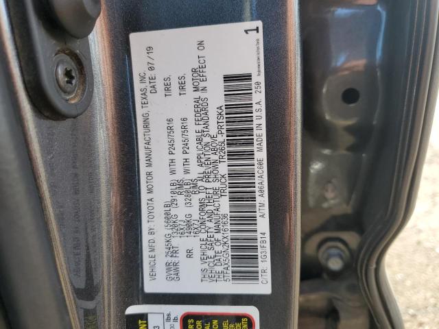 2019 TOYOTA TACOMA DOU - 5TFAX5GN2KX161636