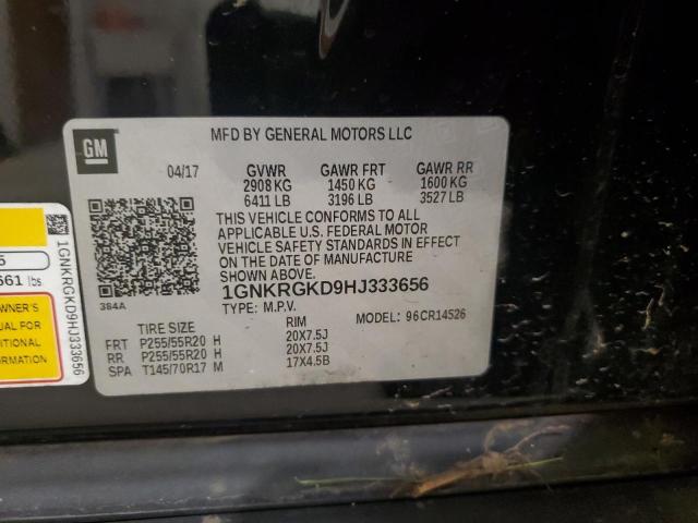 2017 CHEVROLET TRAVERSE L - 1GNKRGKD9HJ333656