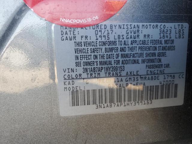 2017 NISSAN SENTRA S - 3N1AB7AP1HY399153